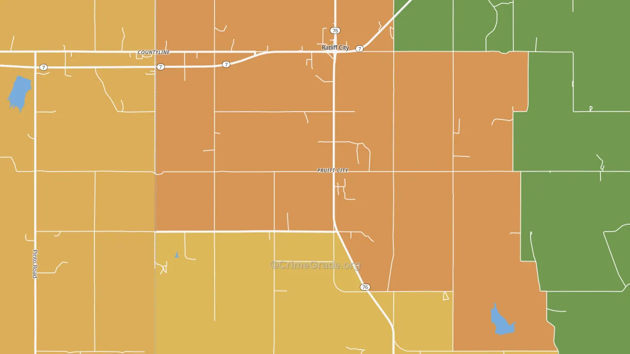 Ratliff City, OK Map of Drug-Related Crime Rates