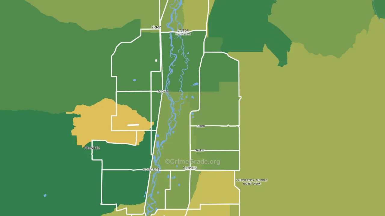 Ravalli County, MT Map of Drug-Related Crime Rates