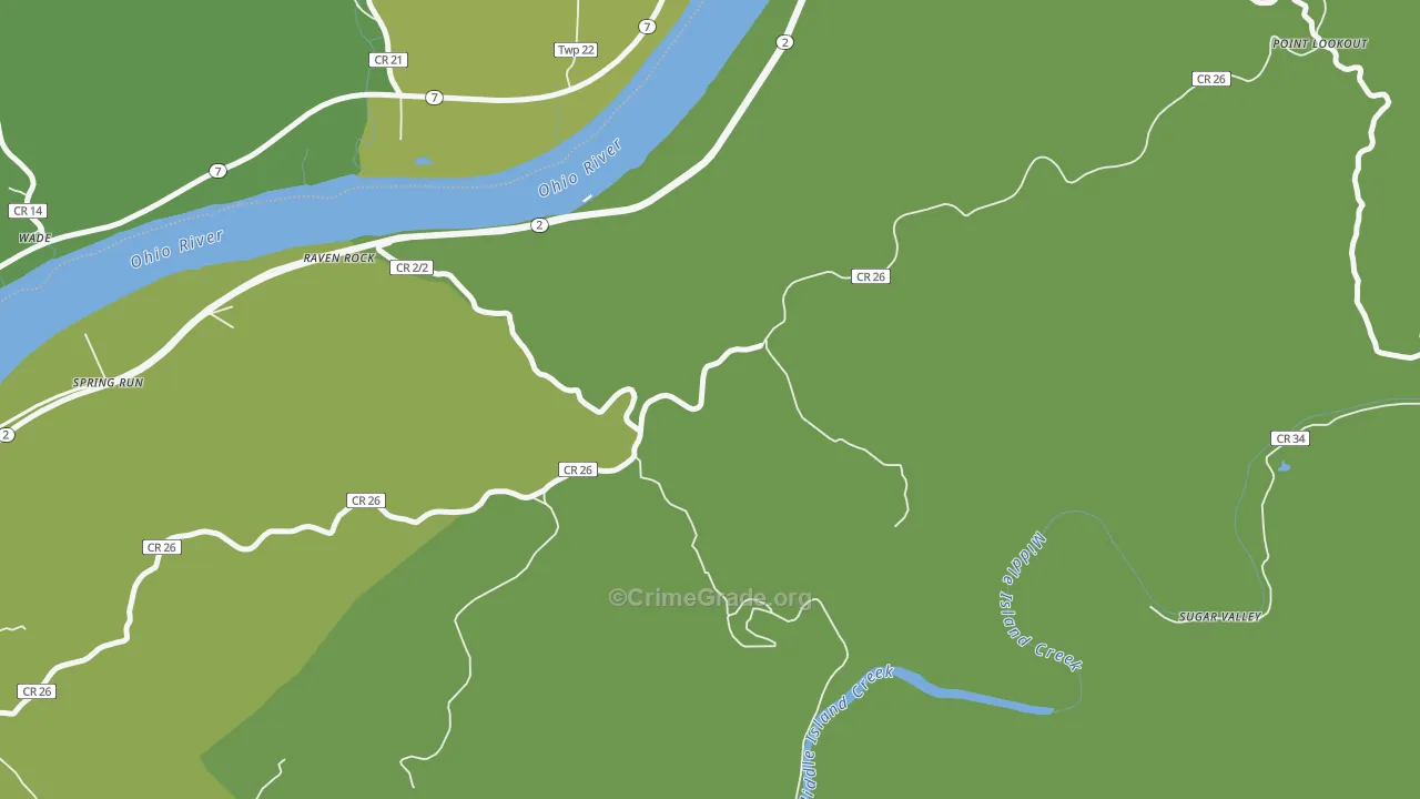 Raven Rock, WV Map of Drug-Related Crime Rates