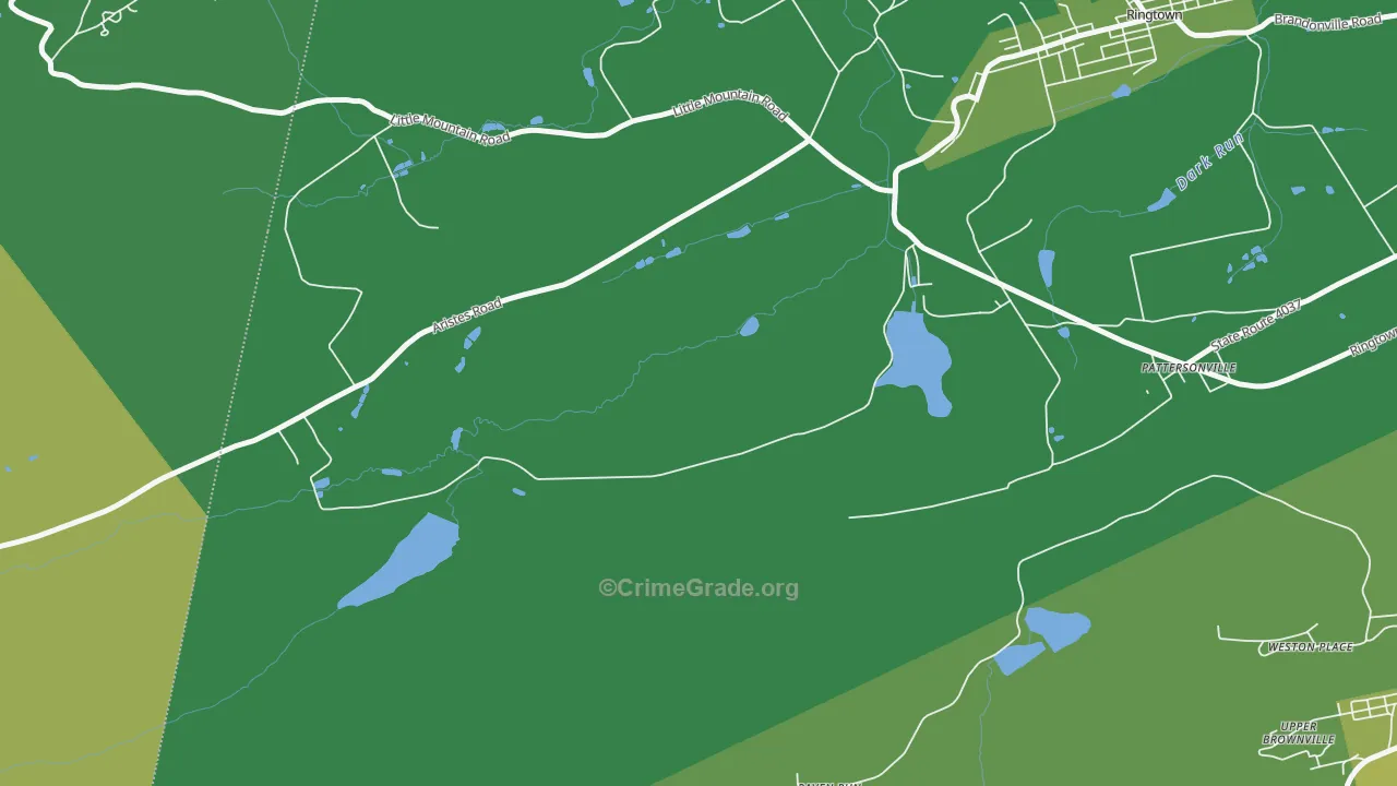 Raven Run, PA Map of Drug-Related Crime Rates