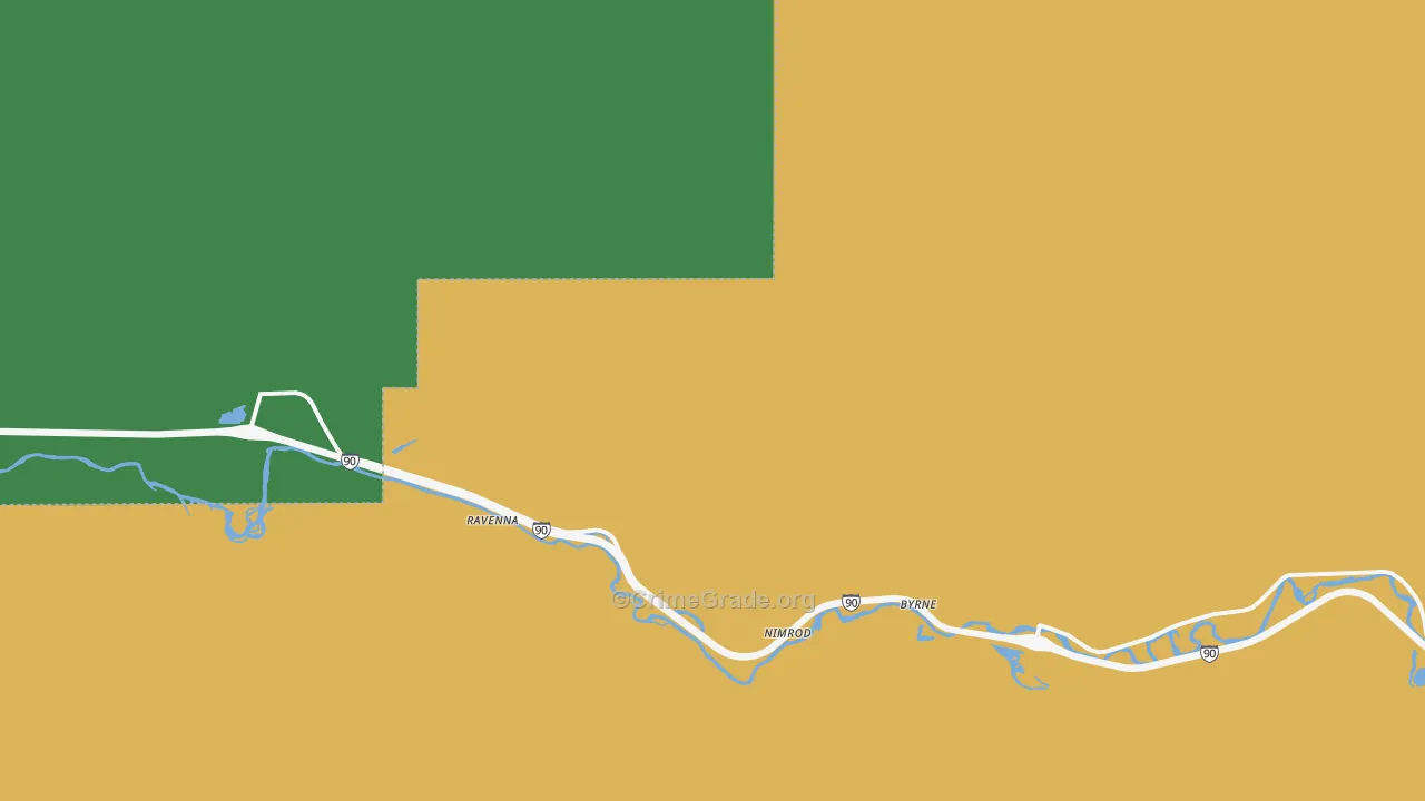 Ravenna, MT Map of Drug-Related Crime Rates