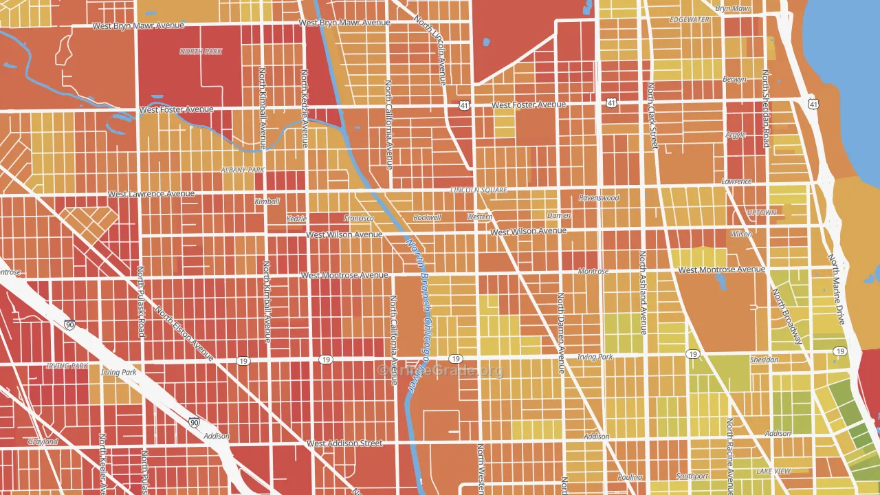 Ravenswood Gardens, Chicago, IL Map of Drug-Related Crime Rates