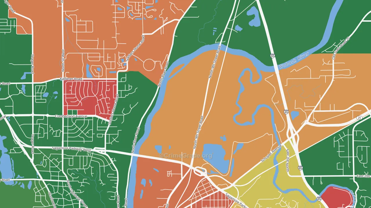 Ravinamy, IN Map of Drug-Related Crime Rates
