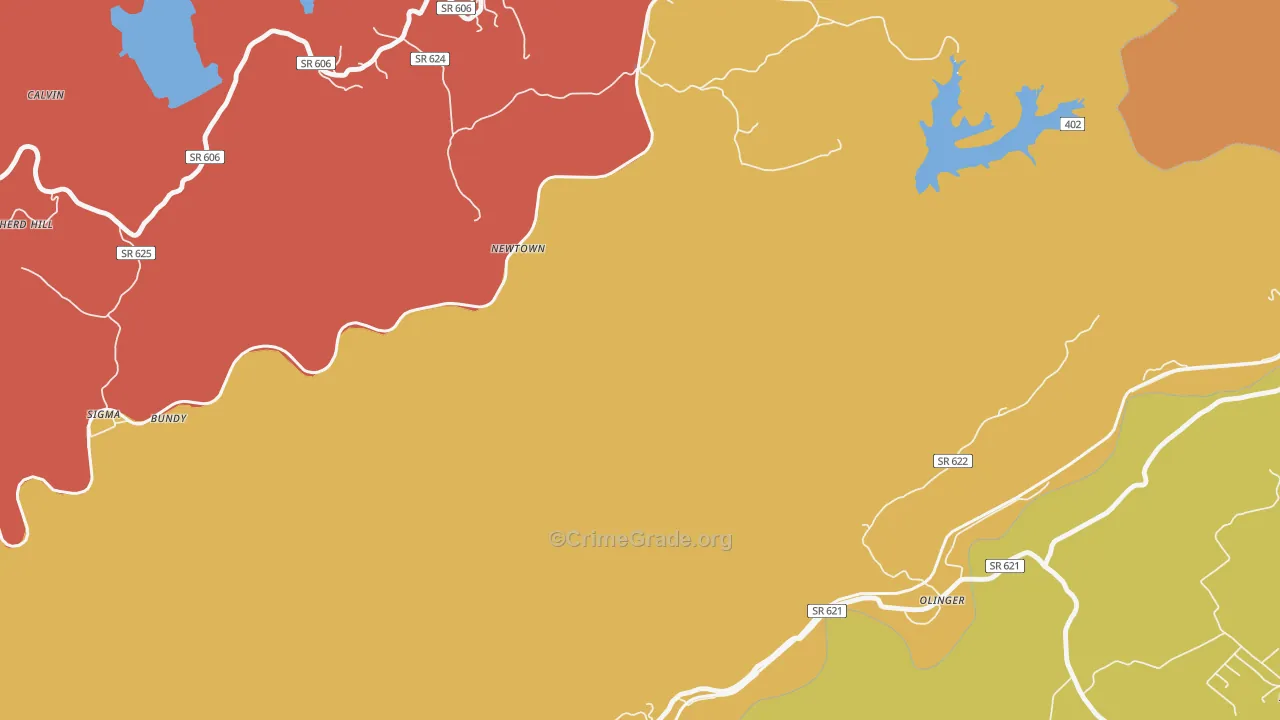 Rawhide, VA Map of Drug-Related Crime Rates