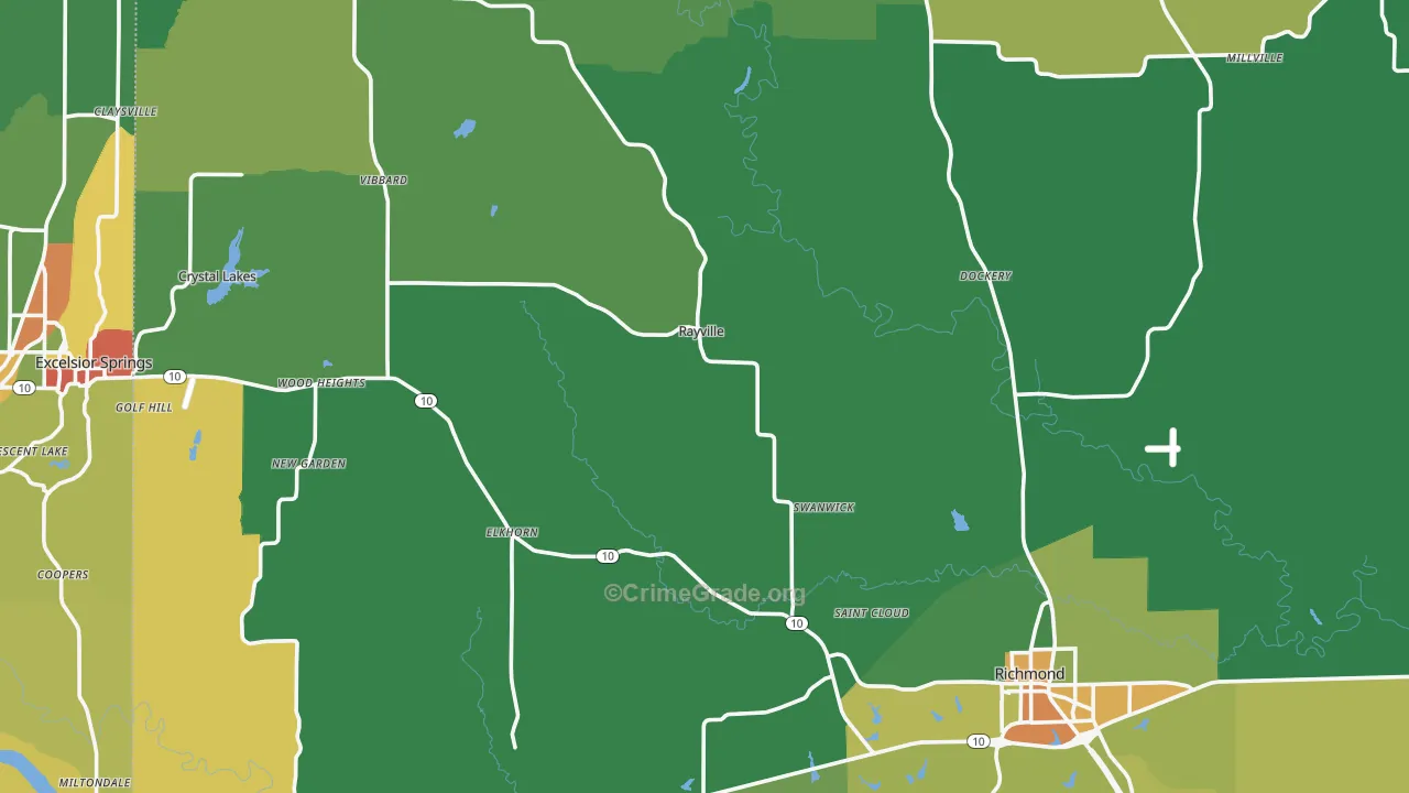 Ray County, MO Map of Drug-Related Crime Rates