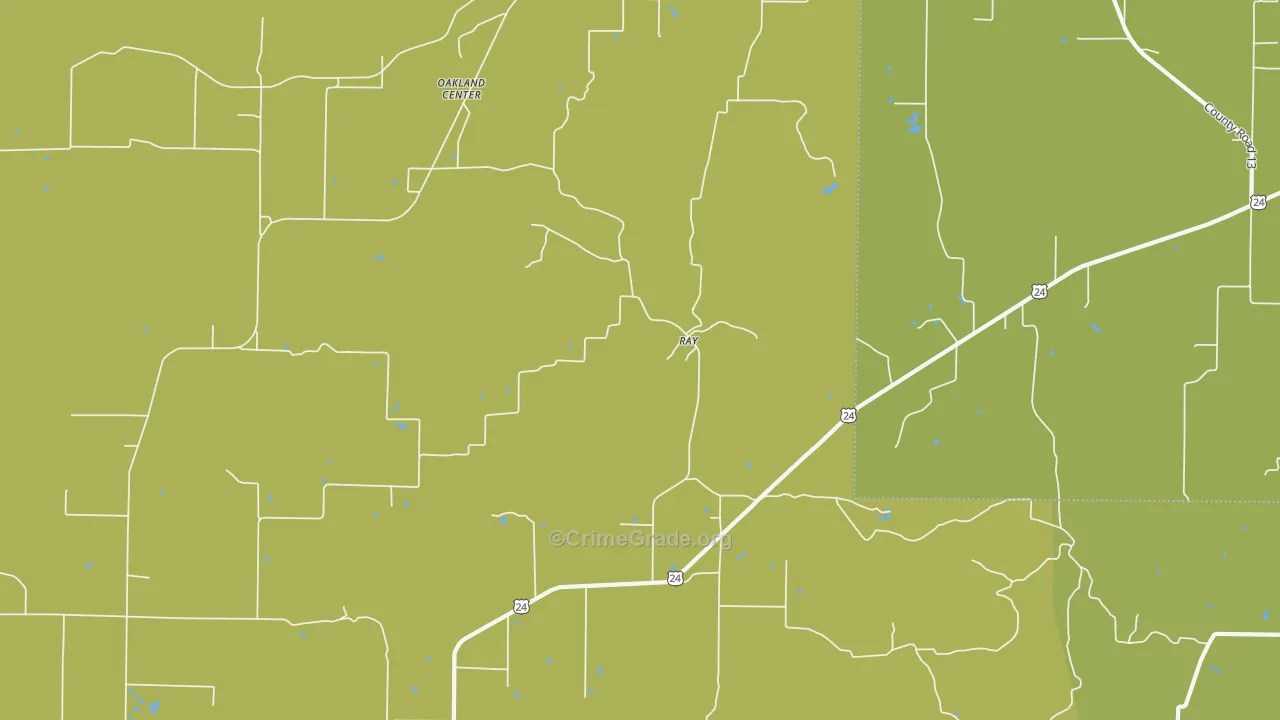 Ray, IL Map of Drug-Related Crime Rates