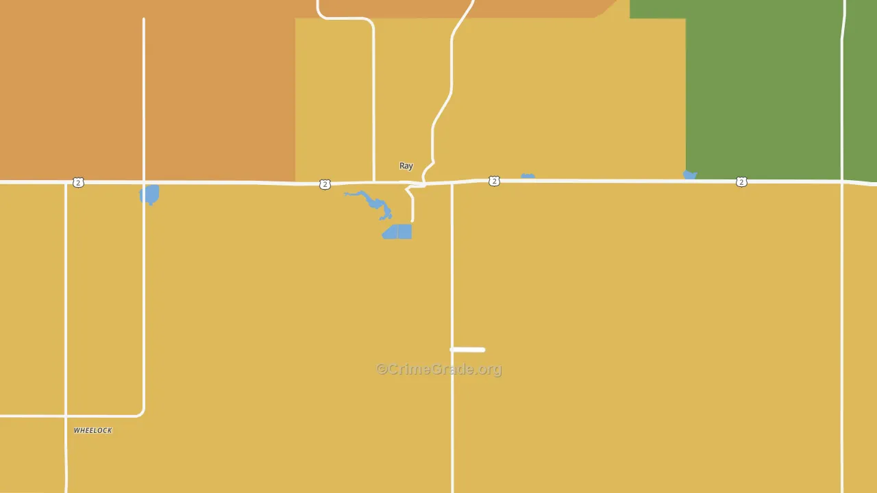 Ray, ND Map of Drug-Related Crime Rates