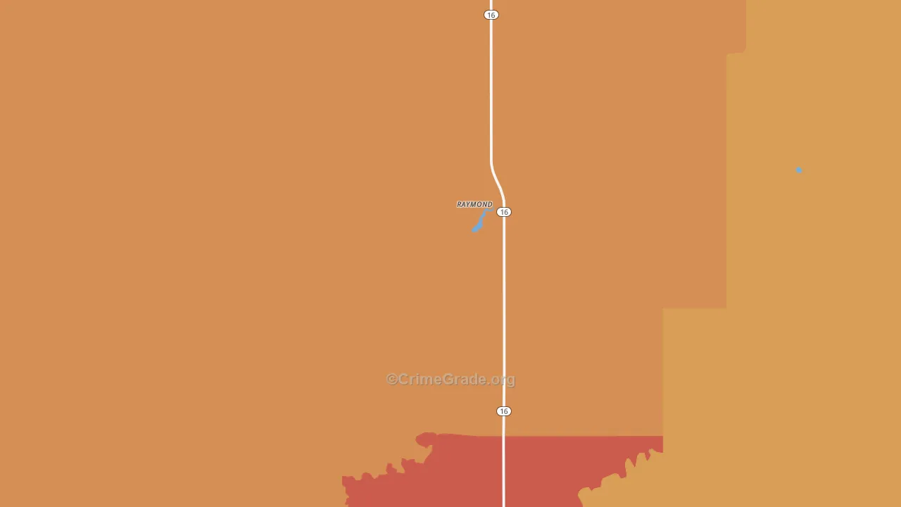 Raymond, MT Map of Drug-Related Crime Rates