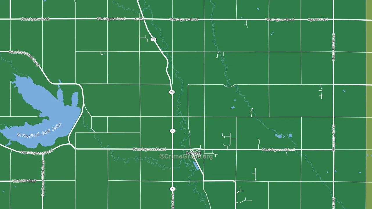 Raymond, NE Map of Drug-Related Crime Rates