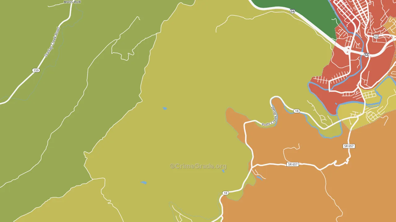 Rayon Terrace, VA Map of Drug-Related Crime Rates