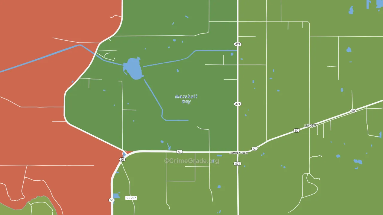 Rdg Mnr Est, FL Map of Drug-Related Crime Rates