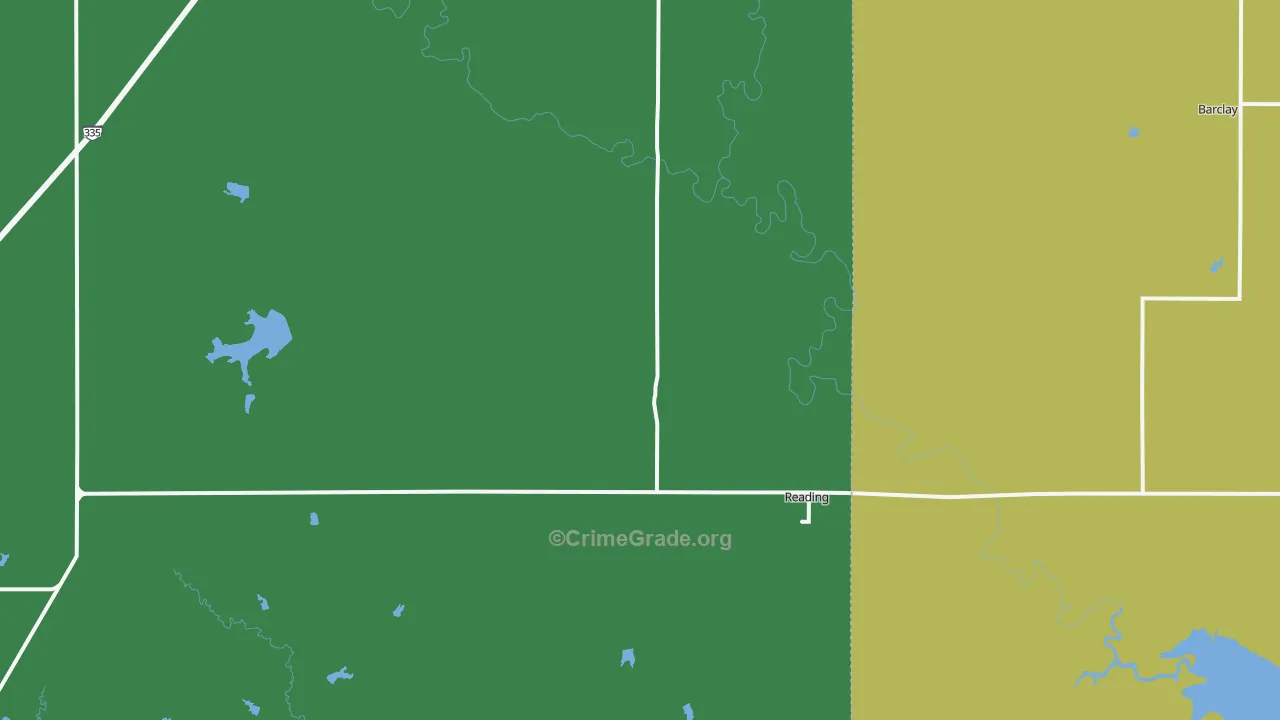 Reading, KS Map of Drug-Related Crime Rates