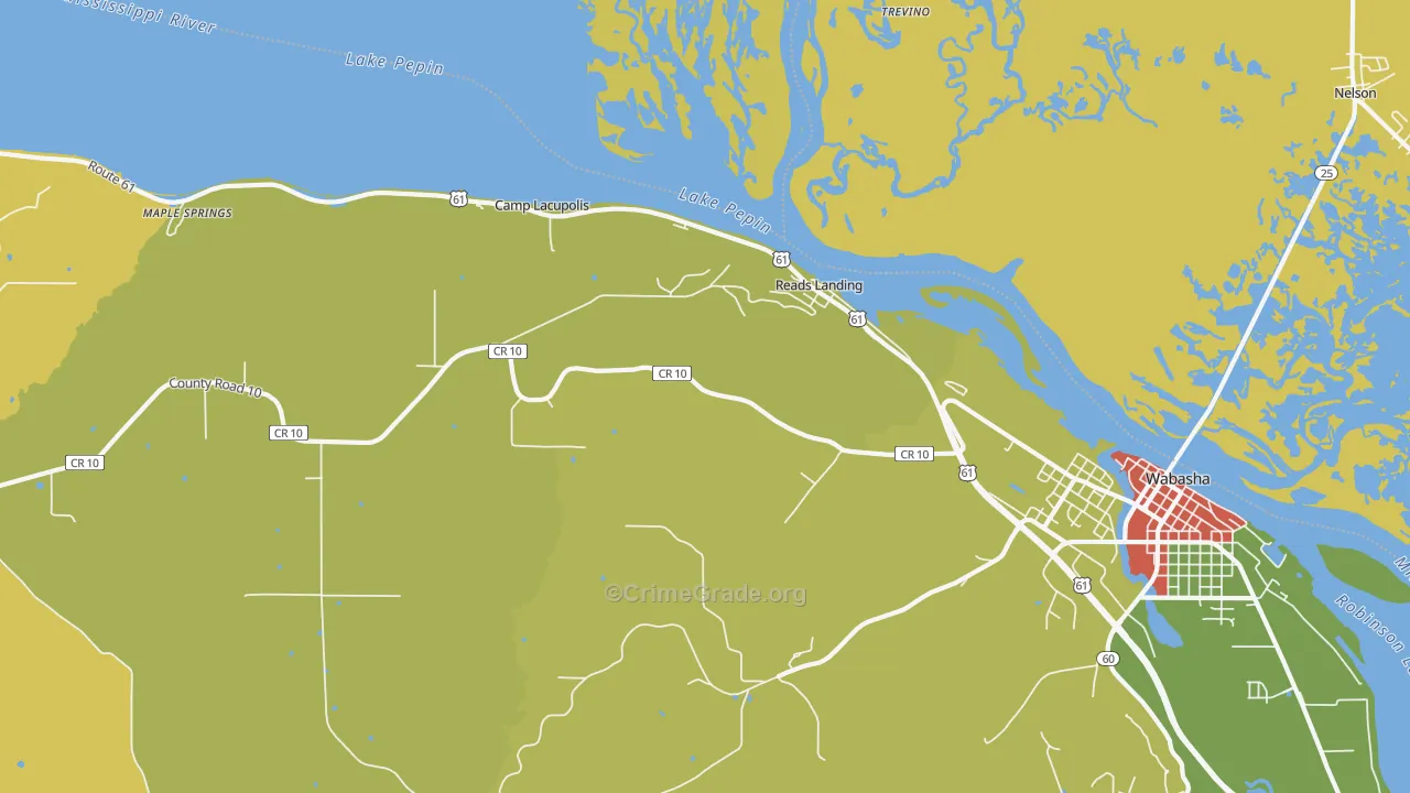 Reads Landing, MN Map of Drug-Related Crime Rates