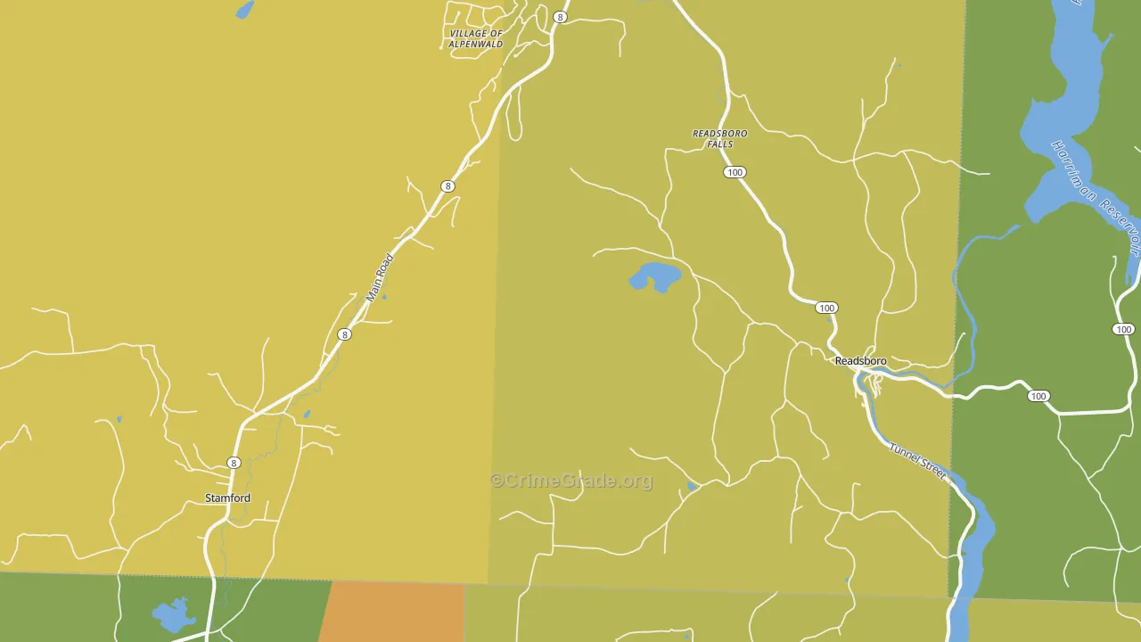 Readsboro, VT Map of Drug-Related Crime Rates
