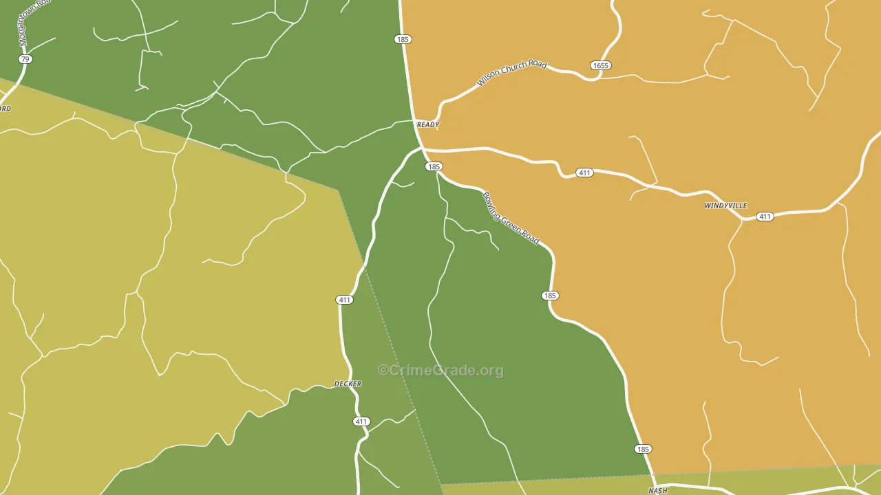 Ready, KY Map of Drug-Related Crime Rates