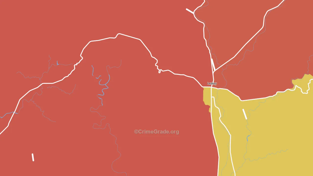Real County, TX Map of Drug-Related Crime Rates