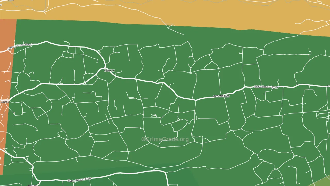 Rebuck, PA Map of Drug-Related Crime Rates