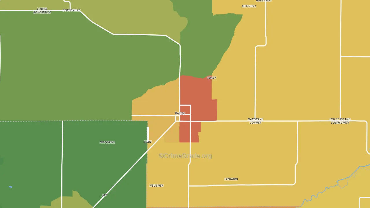 Rector, AR Map of Drug-Related Crime Rates