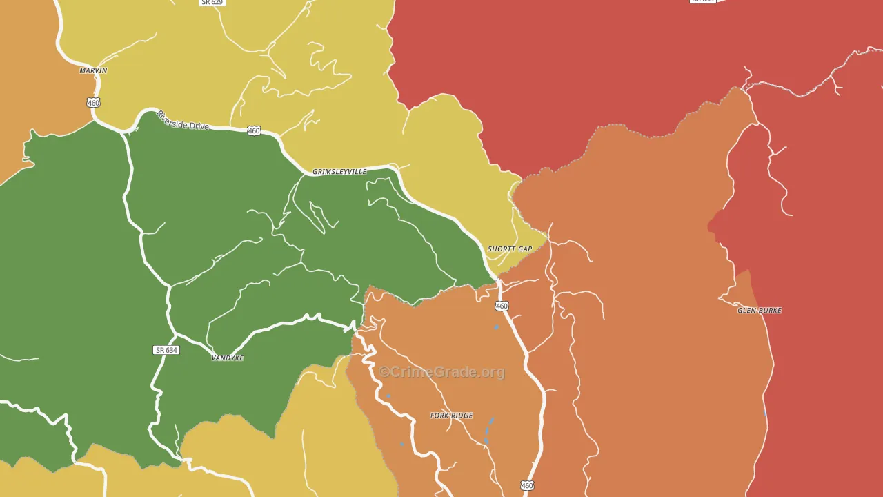 Red Ash, VA Map of Drug-Related Crime Rates