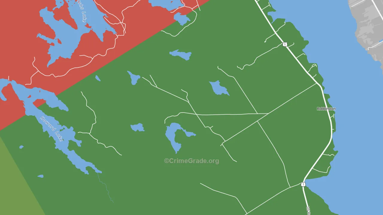 Red Beach, ME Map of Drug-Related Crime Rates