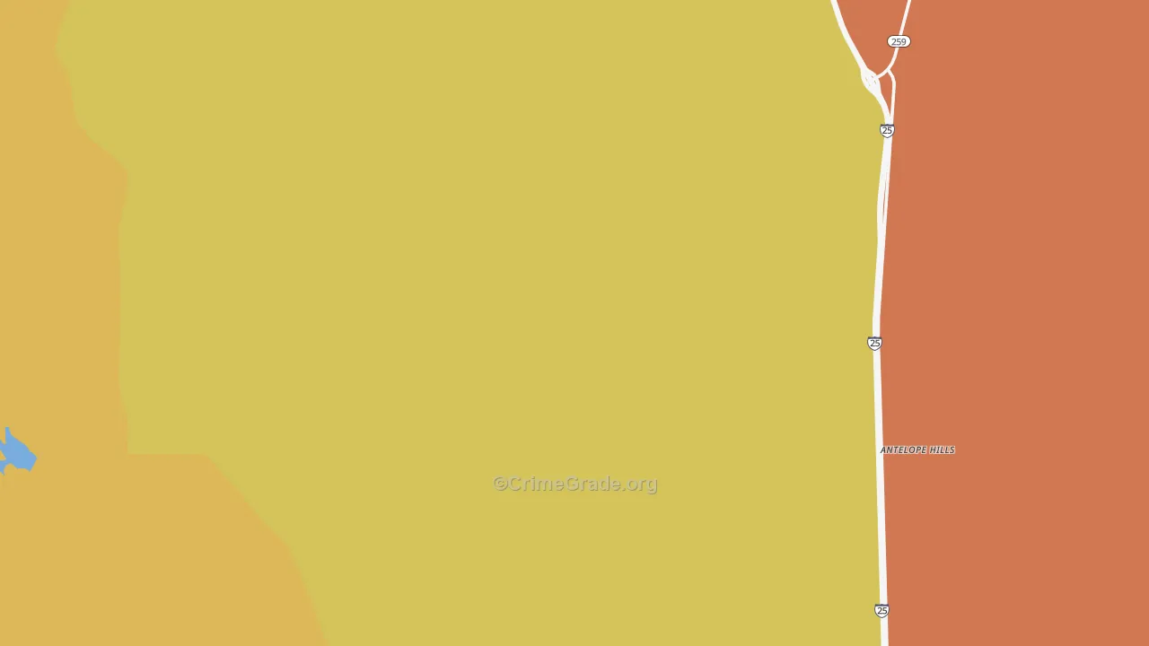Red Buttes Village, WY Map of Drug-Related Crime Rates