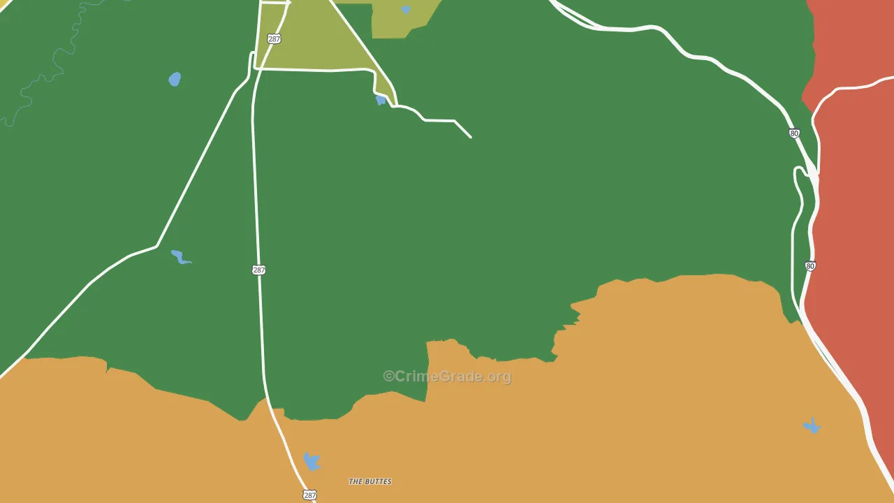 Red Buttes, WY Map of Drug-Related Crime Rates