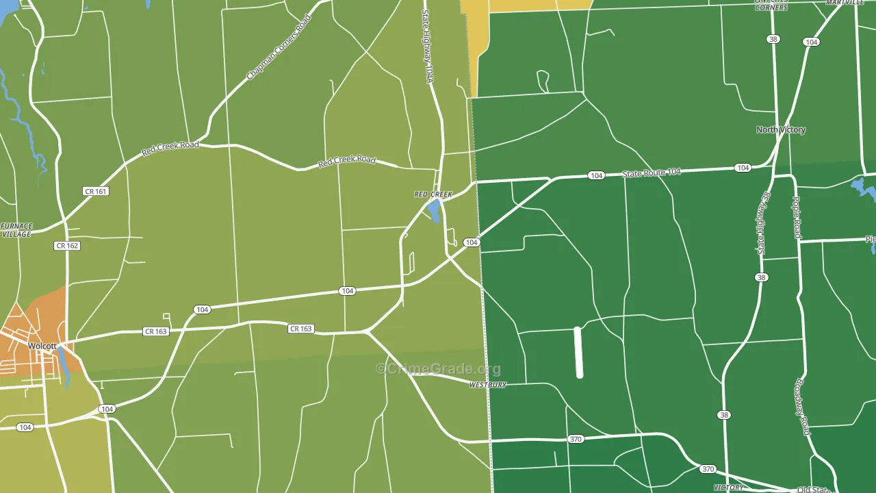 Red Creek, NY Map of Drug-Related Crime Rates