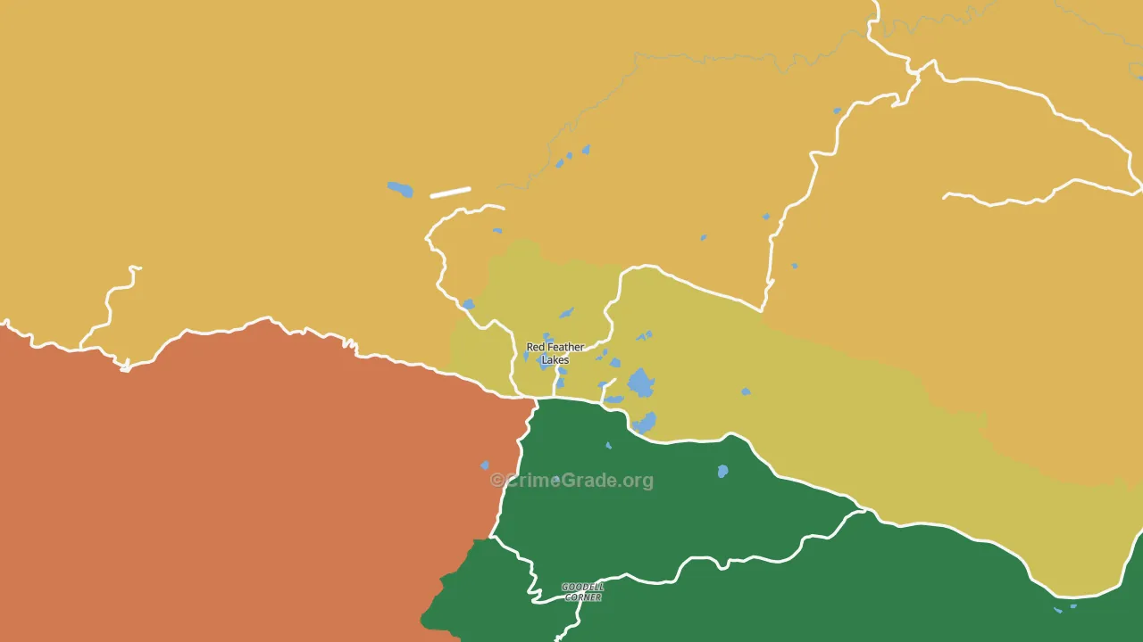 Red Feather Lakes, CO Map of Drug-Related Crime Rates