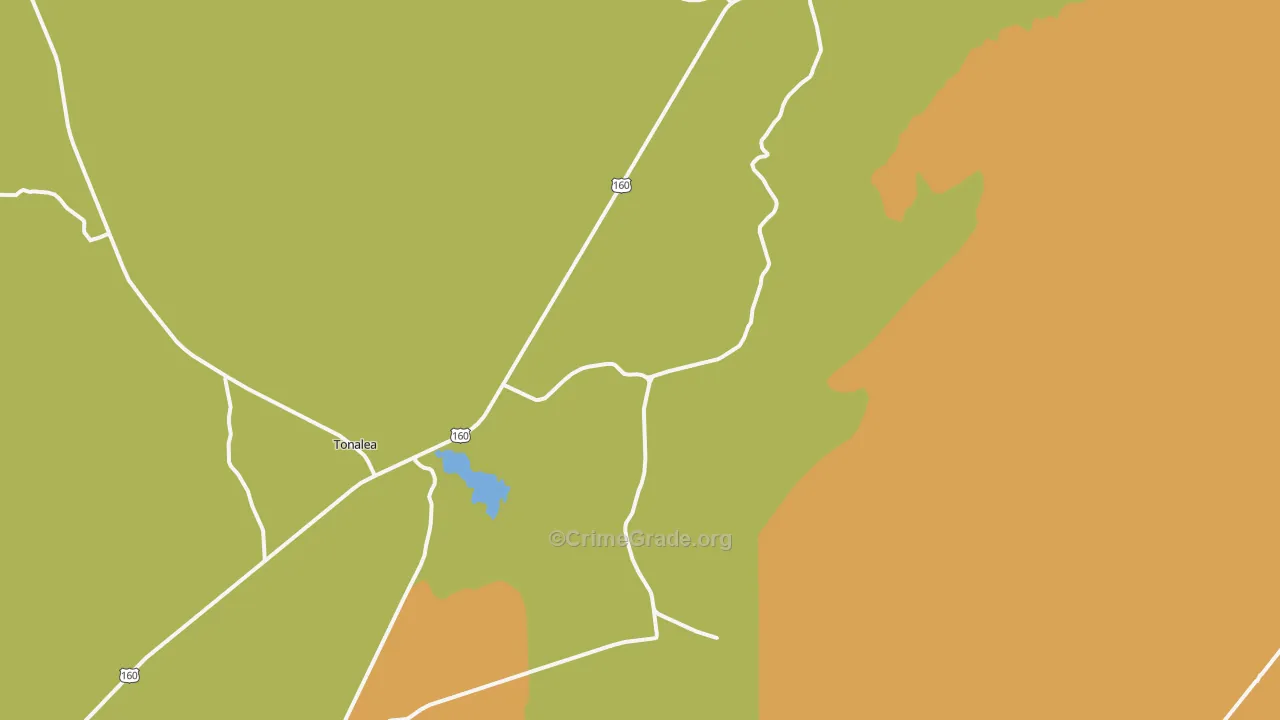 Red Lake, AZ Map of Drug-Related Crime Rates