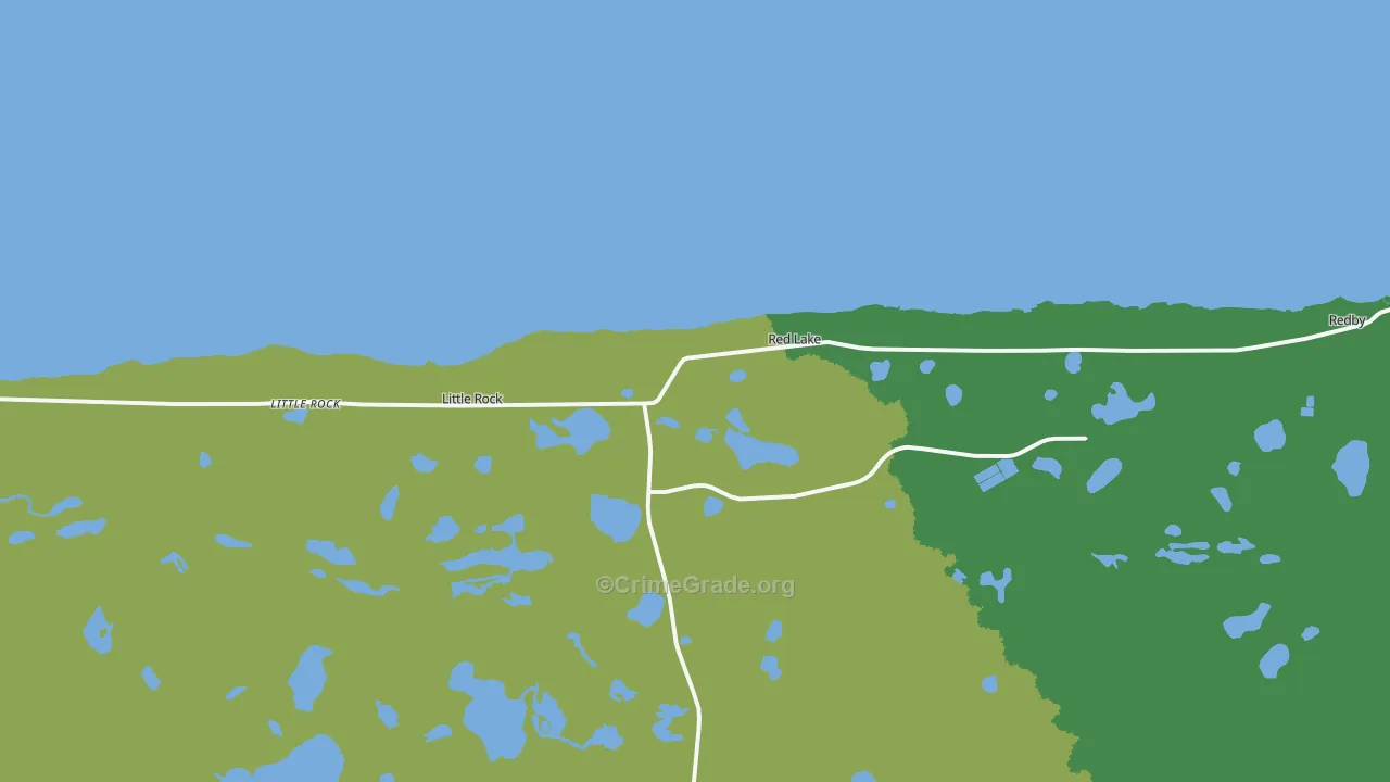 Red Lake, MN Map of Drug-Related Crime Rates
