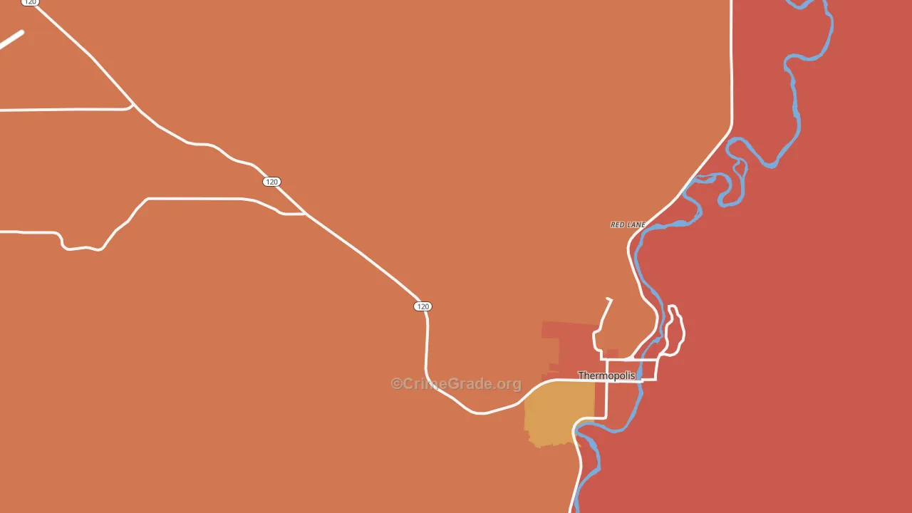 Red Lane, WY Map of Drug-Related Crime Rates