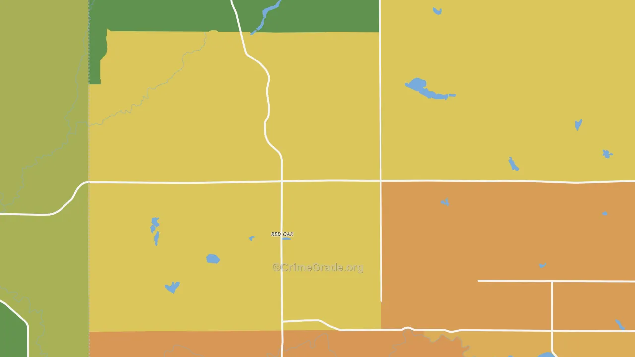 Red Oak, MI Map of Drug-Related Crime Rates