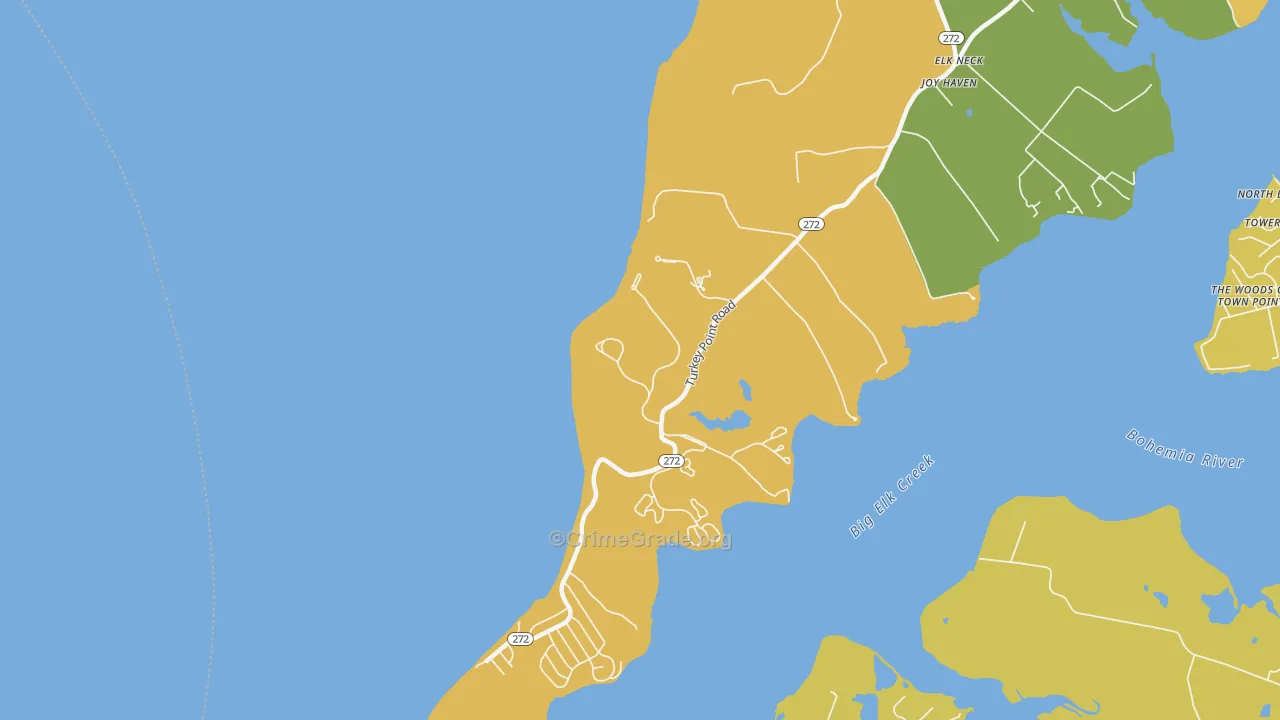 Red Point, MD Map of Drug-Related Crime Rates