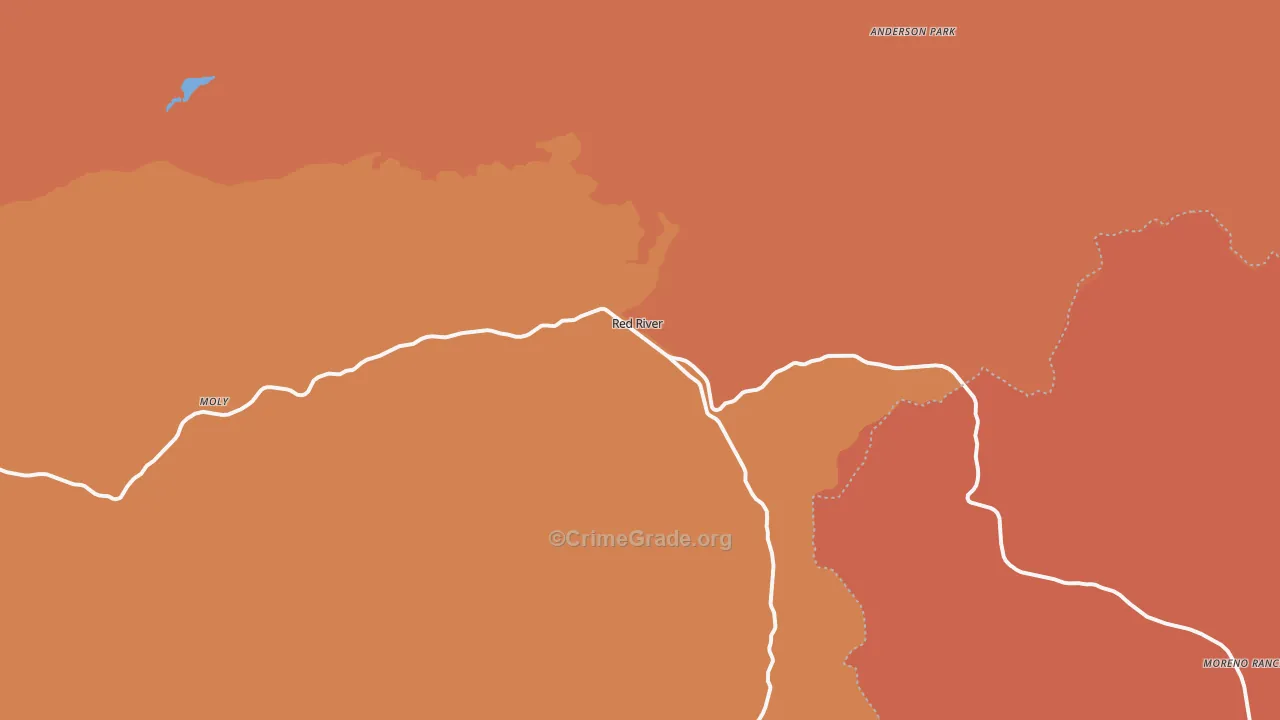 Red River, NM Map of Drug-Related Crime Rates