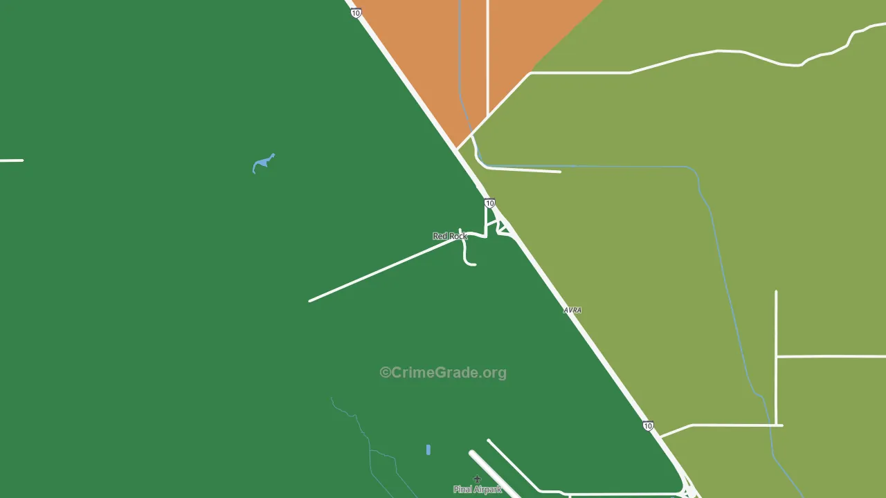 Red Rock, AZ Map of Drug-Related Crime Rates