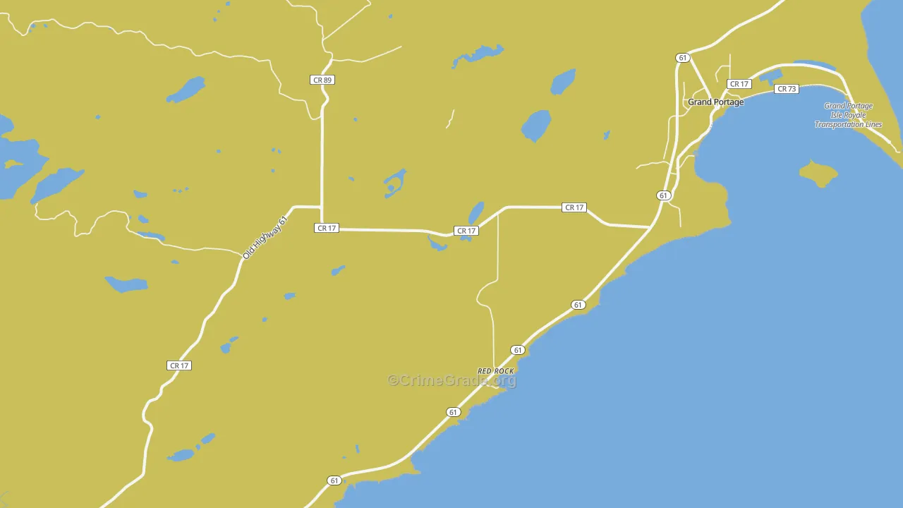 Red Rock, MN Map of Drug-Related Crime Rates