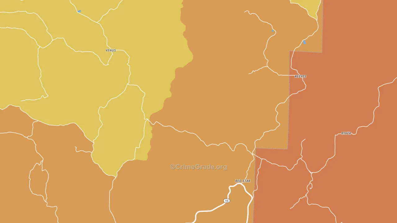 Red Star, AR Map of Drug-Related Crime Rates