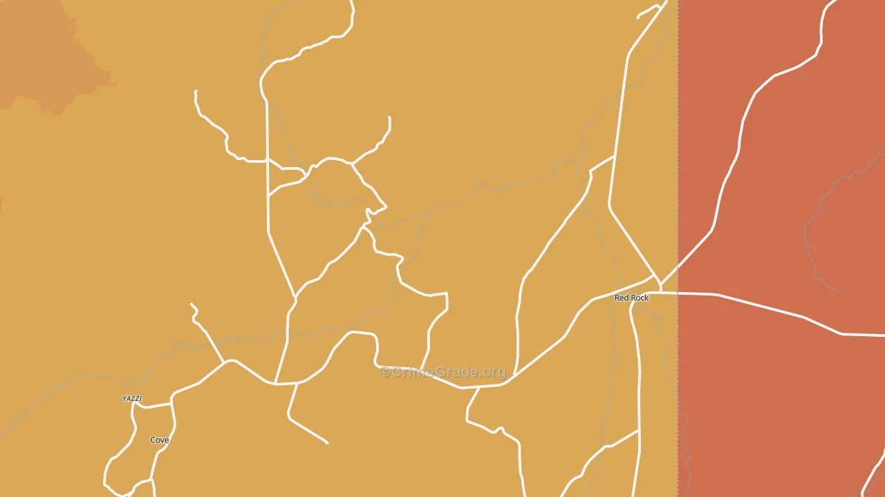 Red Valley, AZ Map of Drug-Related Crime Rates
