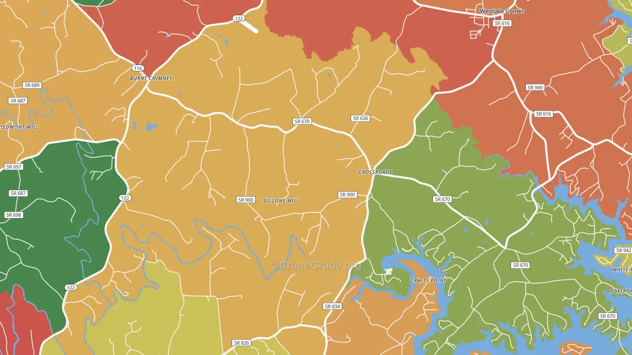 Red Valley, VA Map of Drug-Related Crime Rates