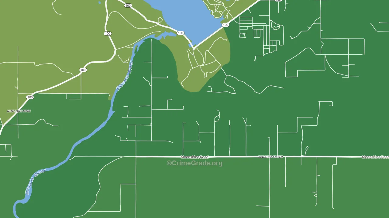 Redbird Smith, OK Map of Drug-Related Crime Rates