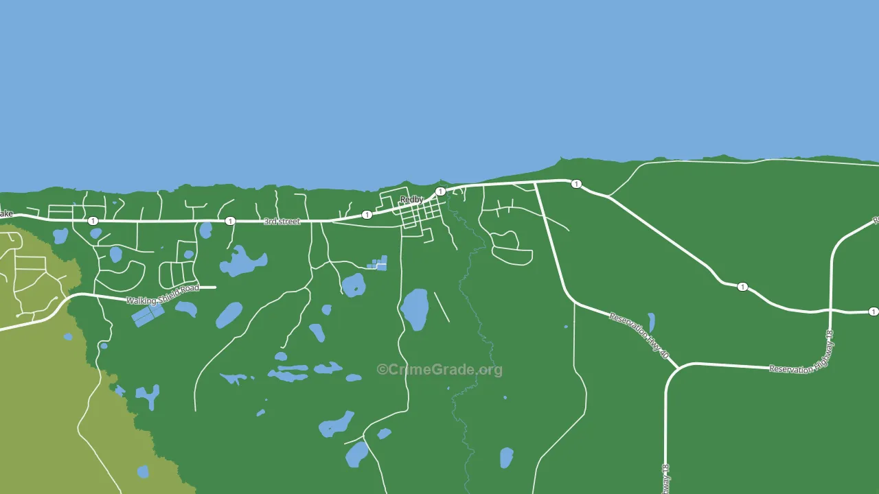 Redby, MN Map of Drug-Related Crime Rates