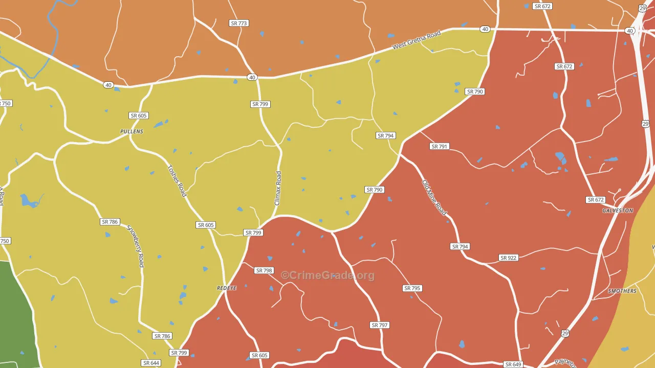 Redeye, VA Map of Drug-Related Crime Rates