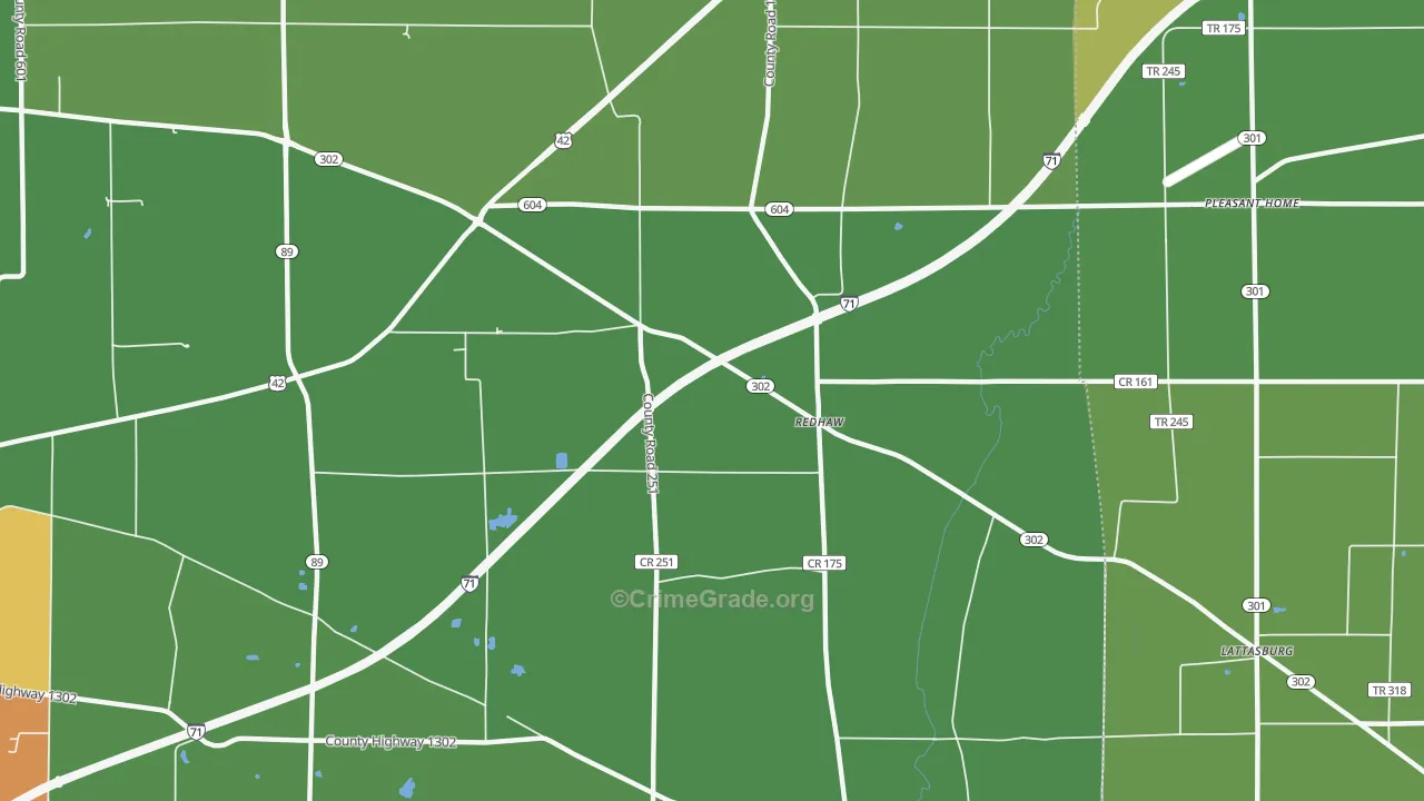 Redhaw, OH Map of Drug-Related Crime Rates