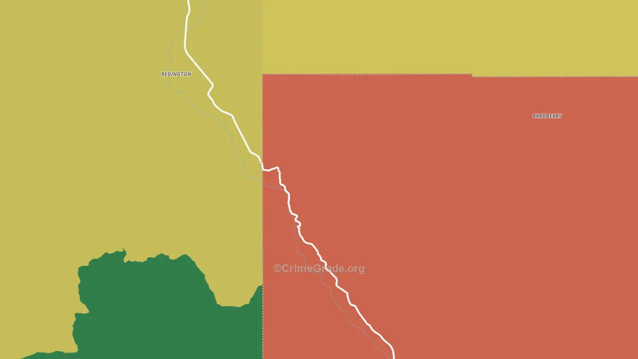 Redington, AZ Map of Drug-Related Crime Rates