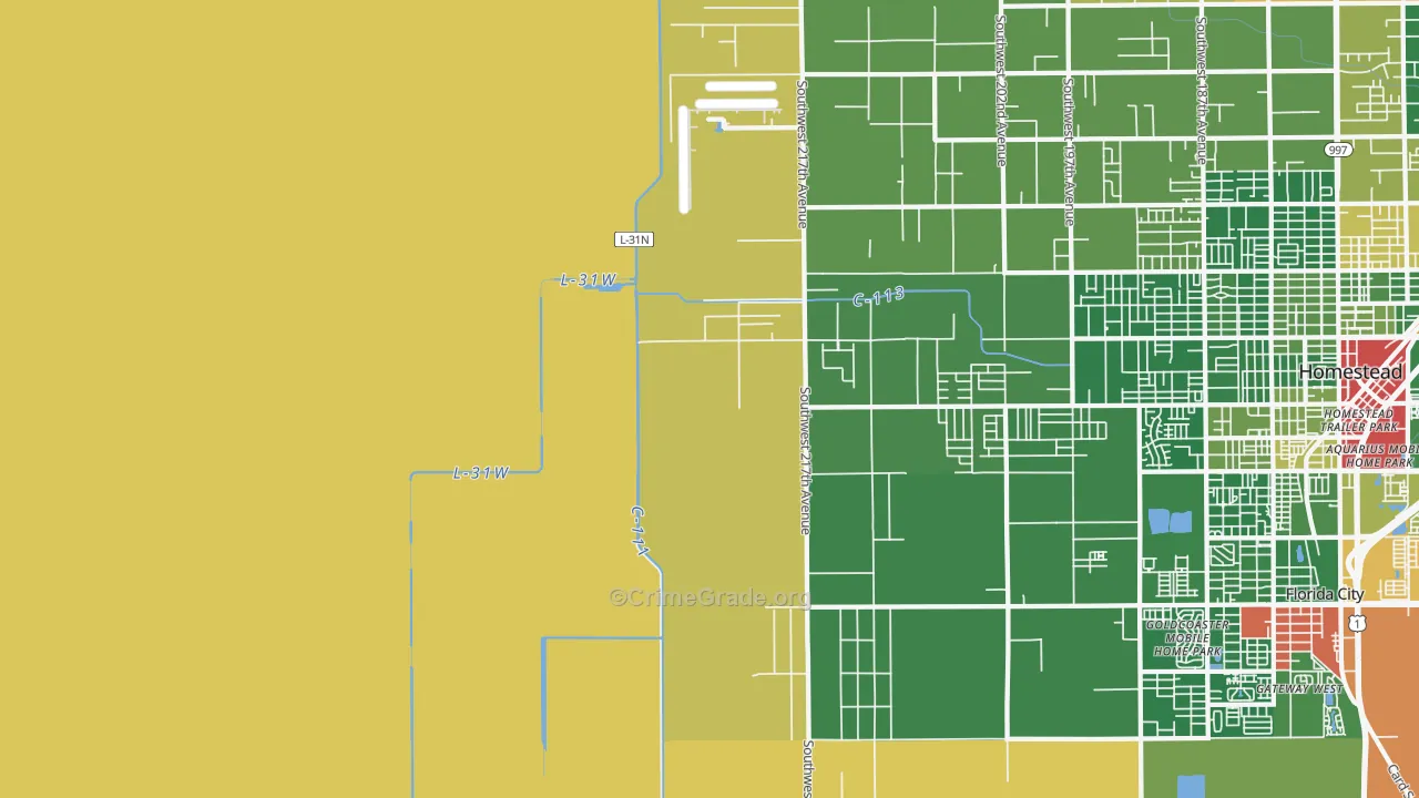 Redland, FL Map of Drug-Related Crime Rates