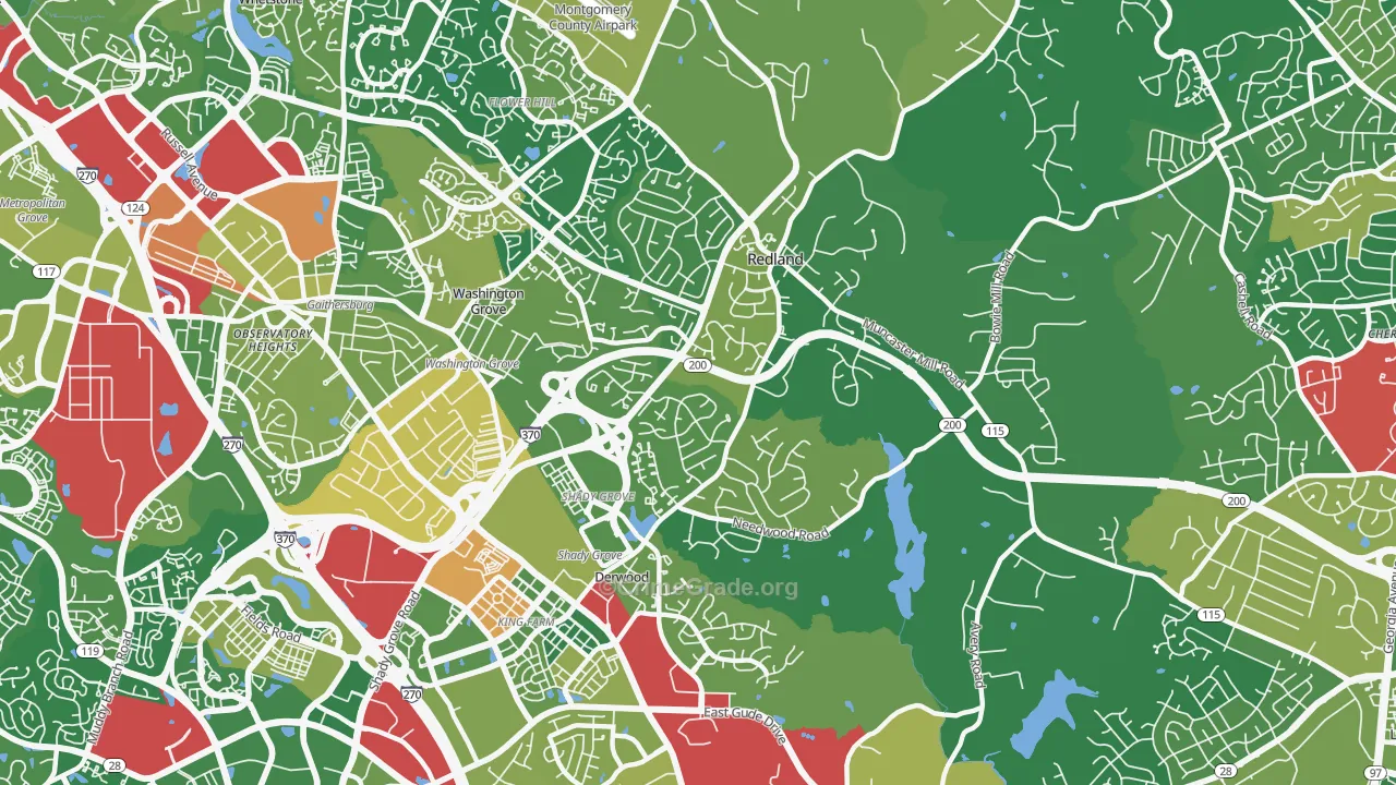 Redland, MD Map of Drug-Related Crime Rates