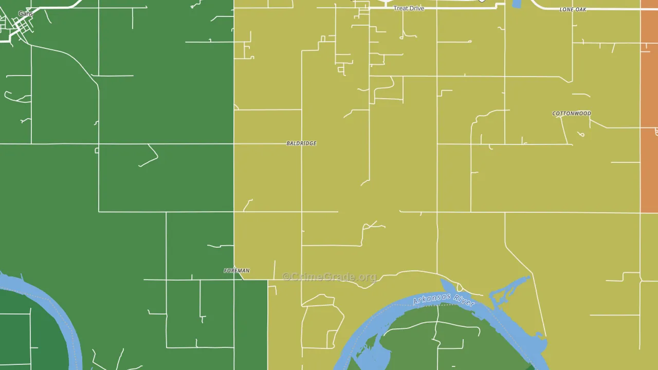 Redland, OK Map of Drug-Related Crime Rates