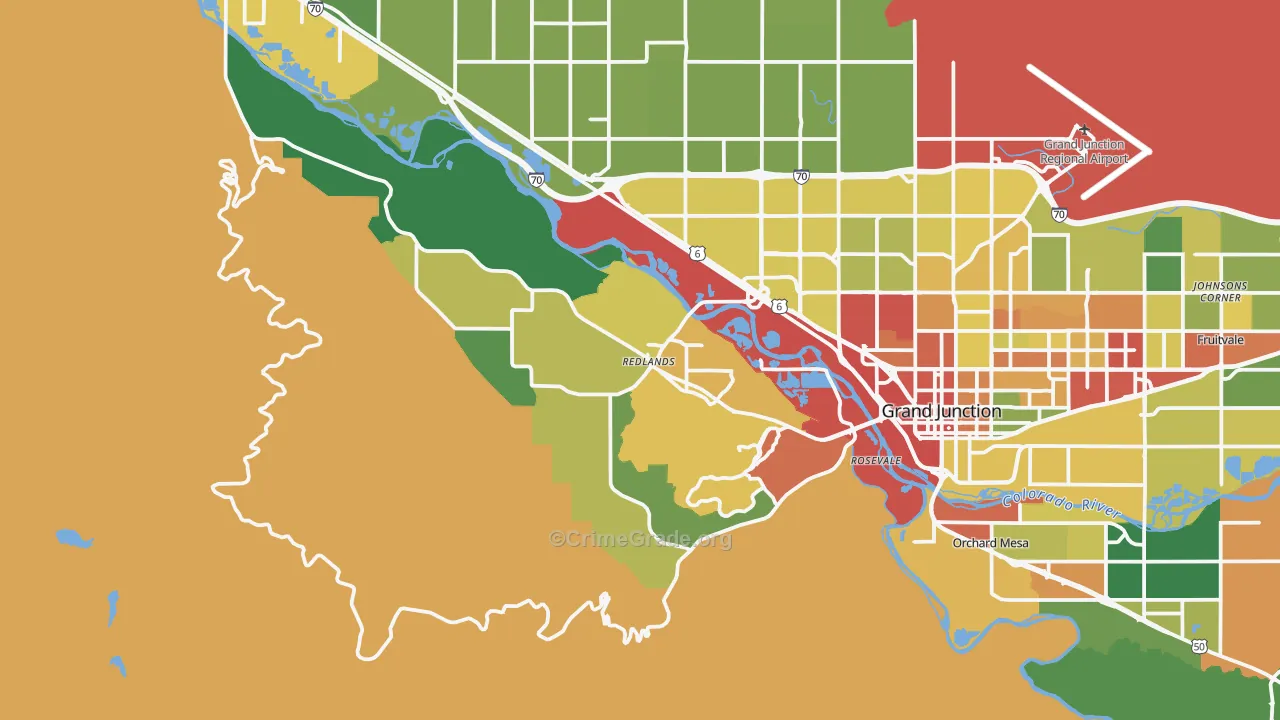 Redlands, CO Map of Drug-Related Crime Rates