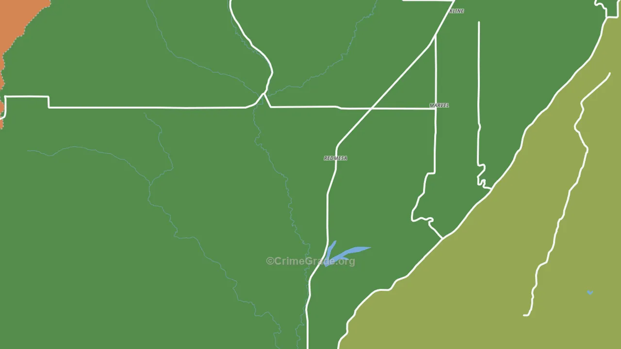Redmesa, CO Map of Drug-Related Crime Rates