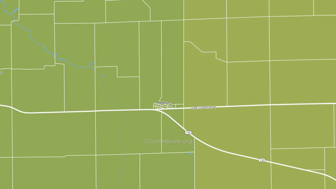 Redmon, IL Map of Drug-Related Crime Rates